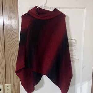 Elegant Red and Black Women's Sweater